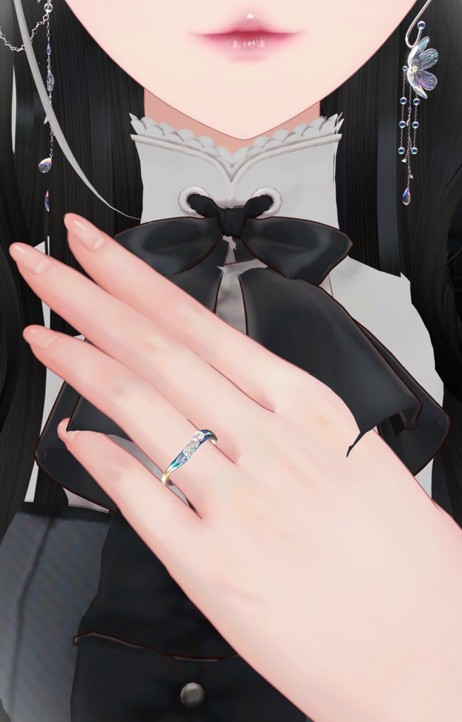 3日間セール中! Sugar Shine Ring 指輪(お砂糖ring、アクセサリー)【VRchat想定】