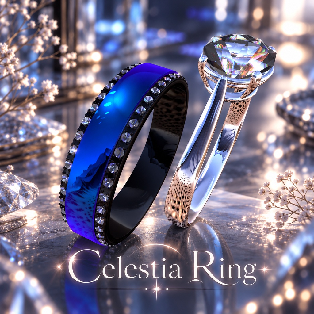 3日間200円セール!!!二つセット！【VRChat対応】Celestia Ring - セレスティアリング - ✦ 2Type Ring Set ✦