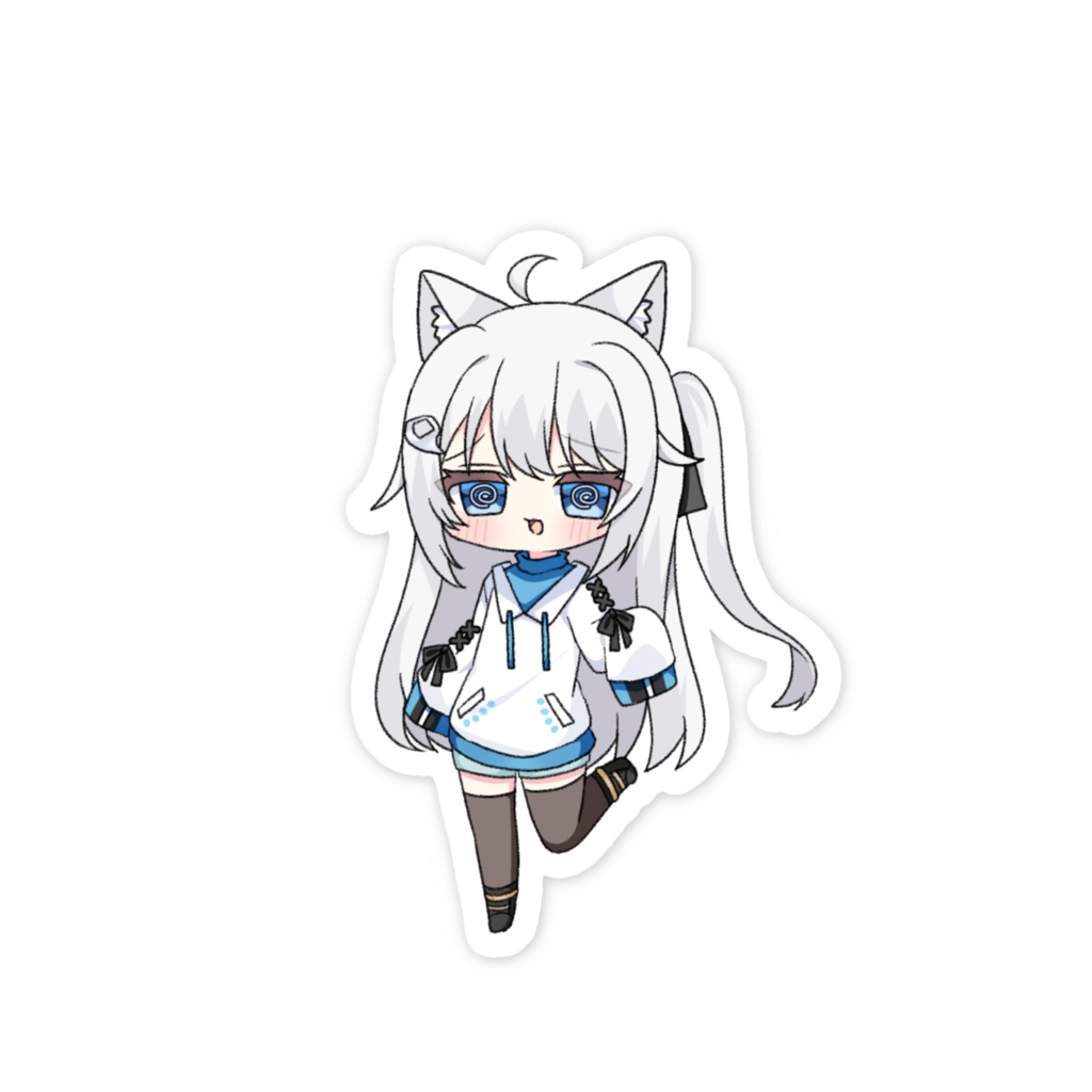 ぐるぐるお目目のスマホステッカー