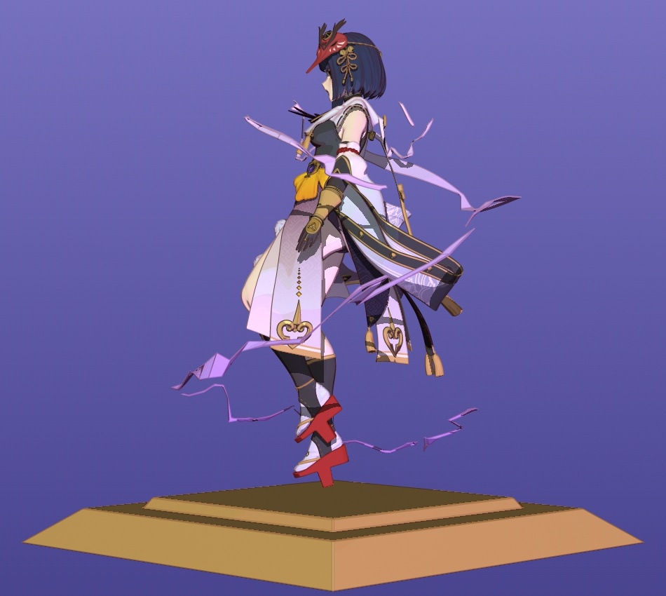 原神 九条沙羅 スカルプトモデル(ZPR) - Genshin Impact Kujou Sara Sculpted Model(ZPR)