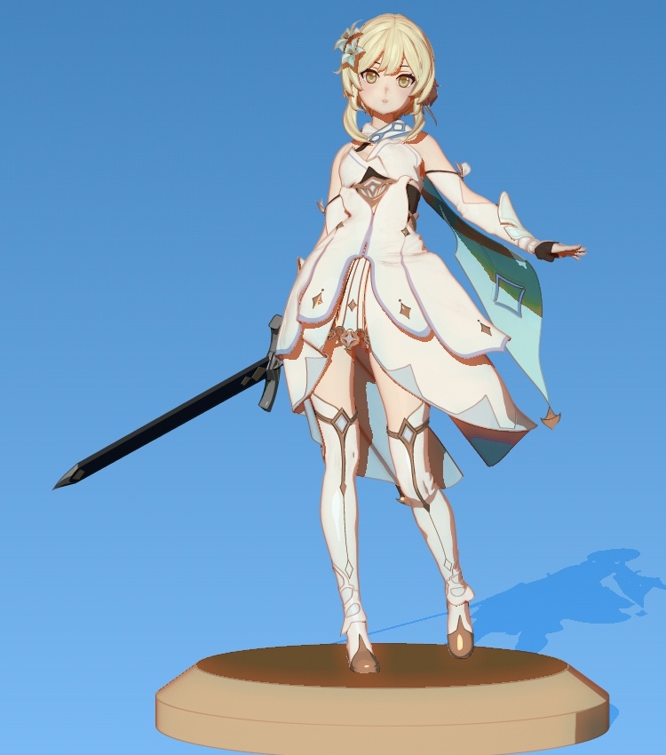 原神 蛍 スカルプトモデル(ZPR) - Genshin Impact Lumine Sculpted Model(ZPR)