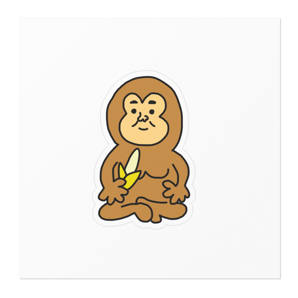 バナナたべるごりらステッカー