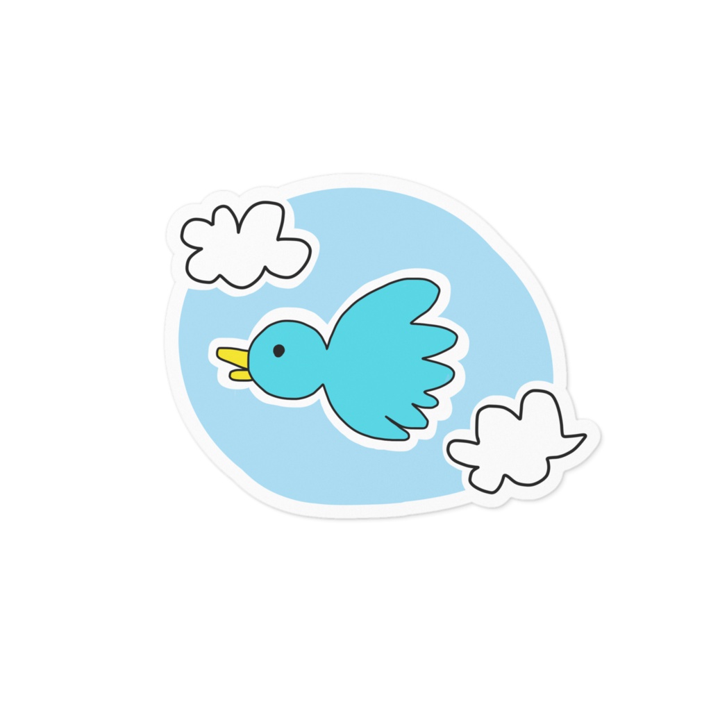 あおいとりステッカー