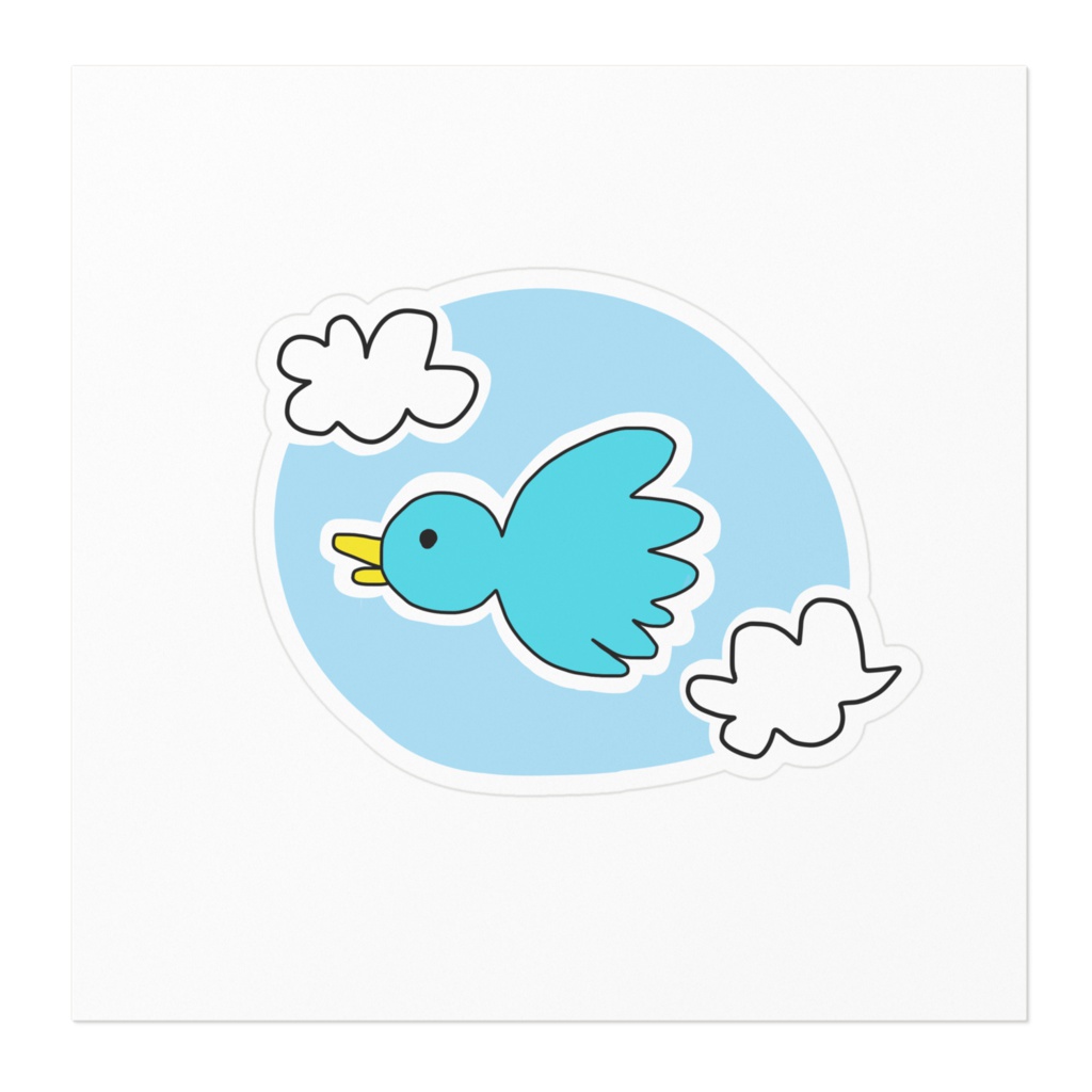 あおいとりステッカー