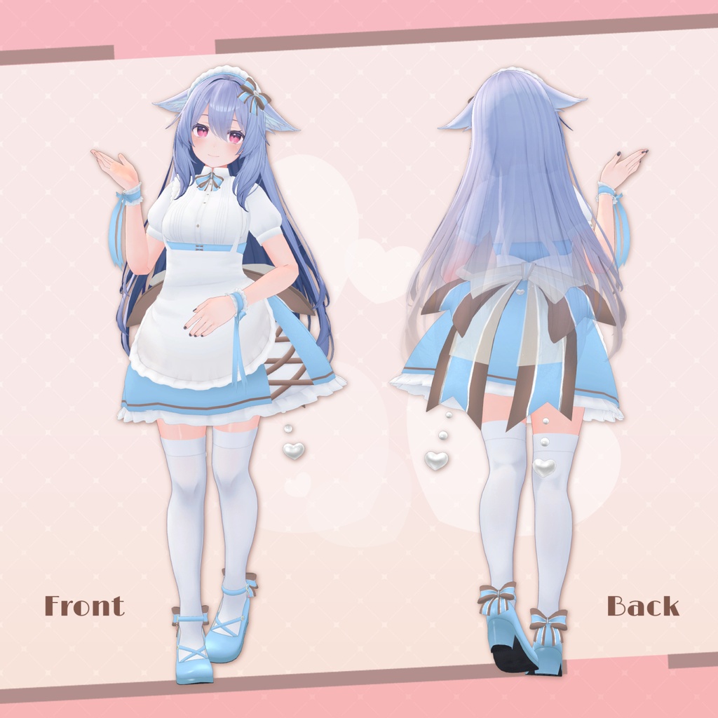 【3アバター対応】バレンタインドレス【衣装】