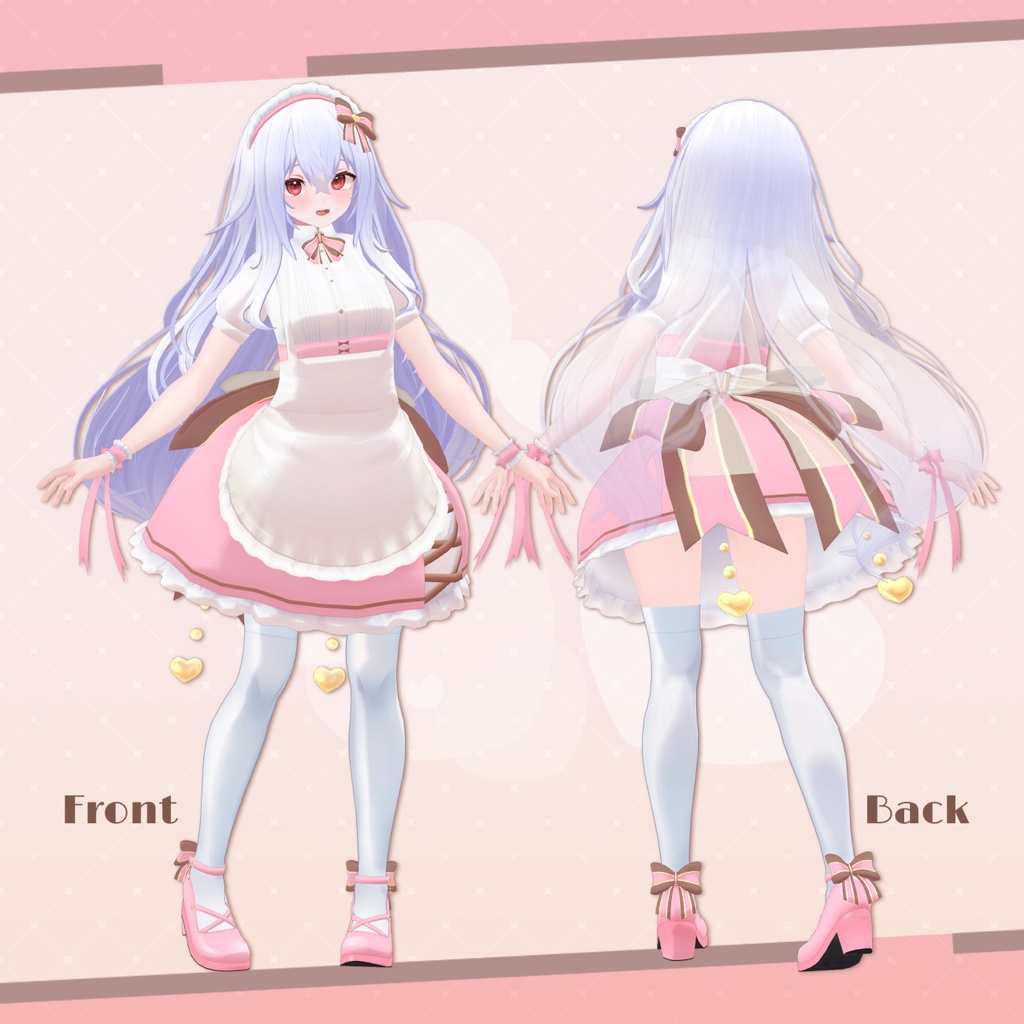 【3アバター対応】バレンタインドレス【衣装】