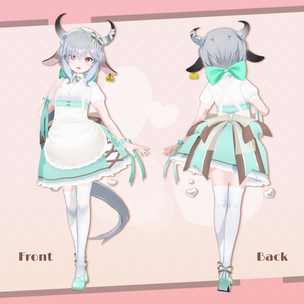 【3アバター対応】バレンタインドレス【衣装】