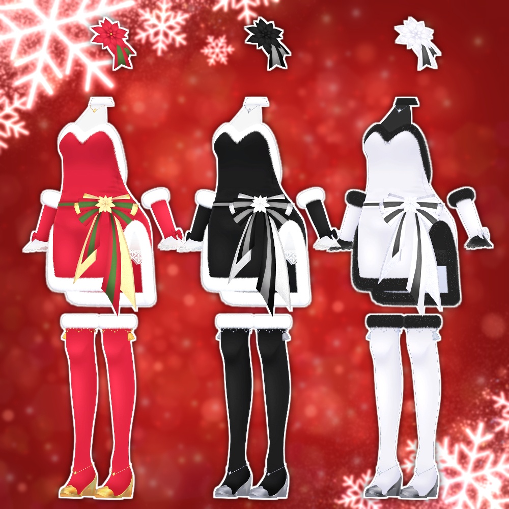 【10アバター対応】クリスマスドレス2023【衣装】