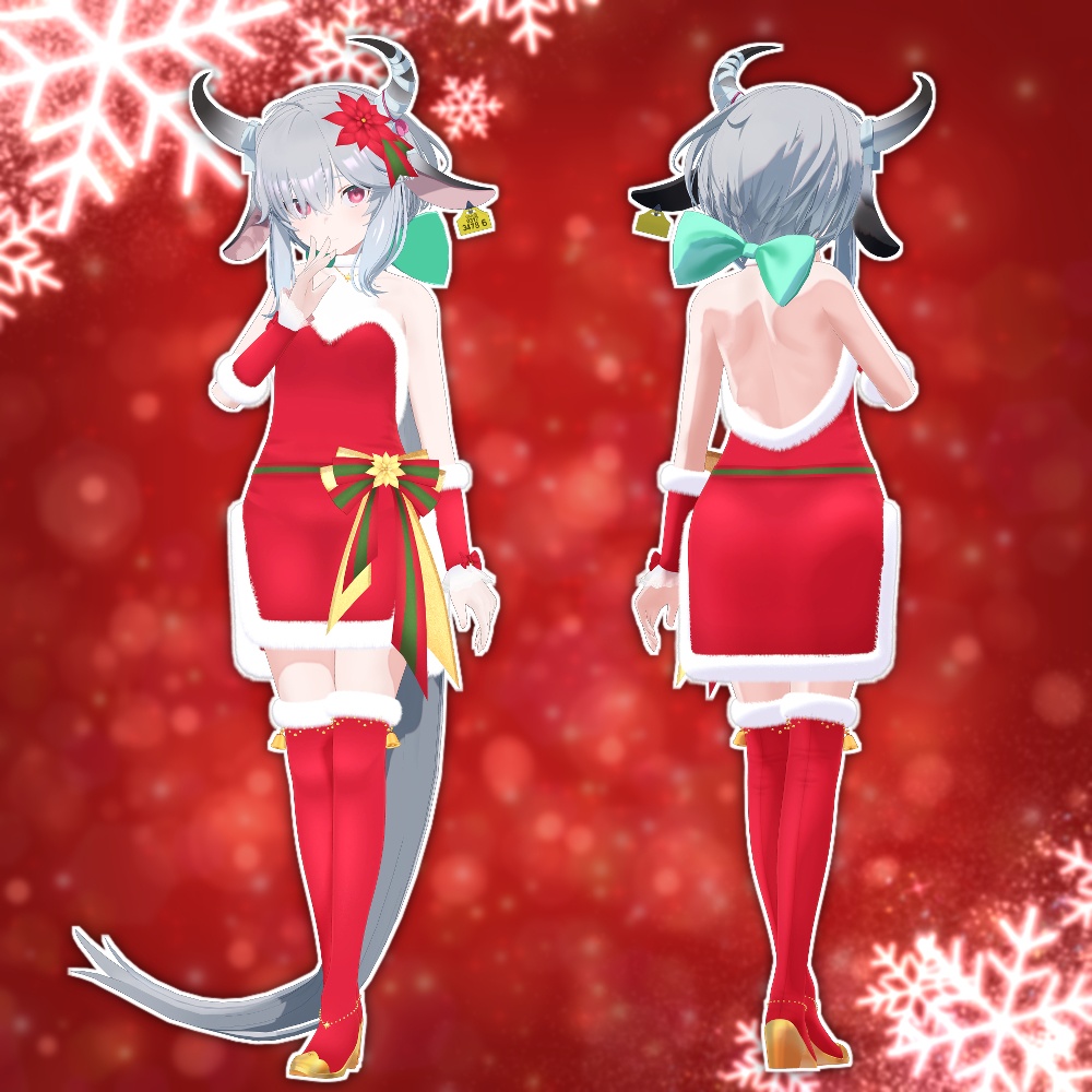 【10アバター対応】クリスマスドレス2023【衣装】