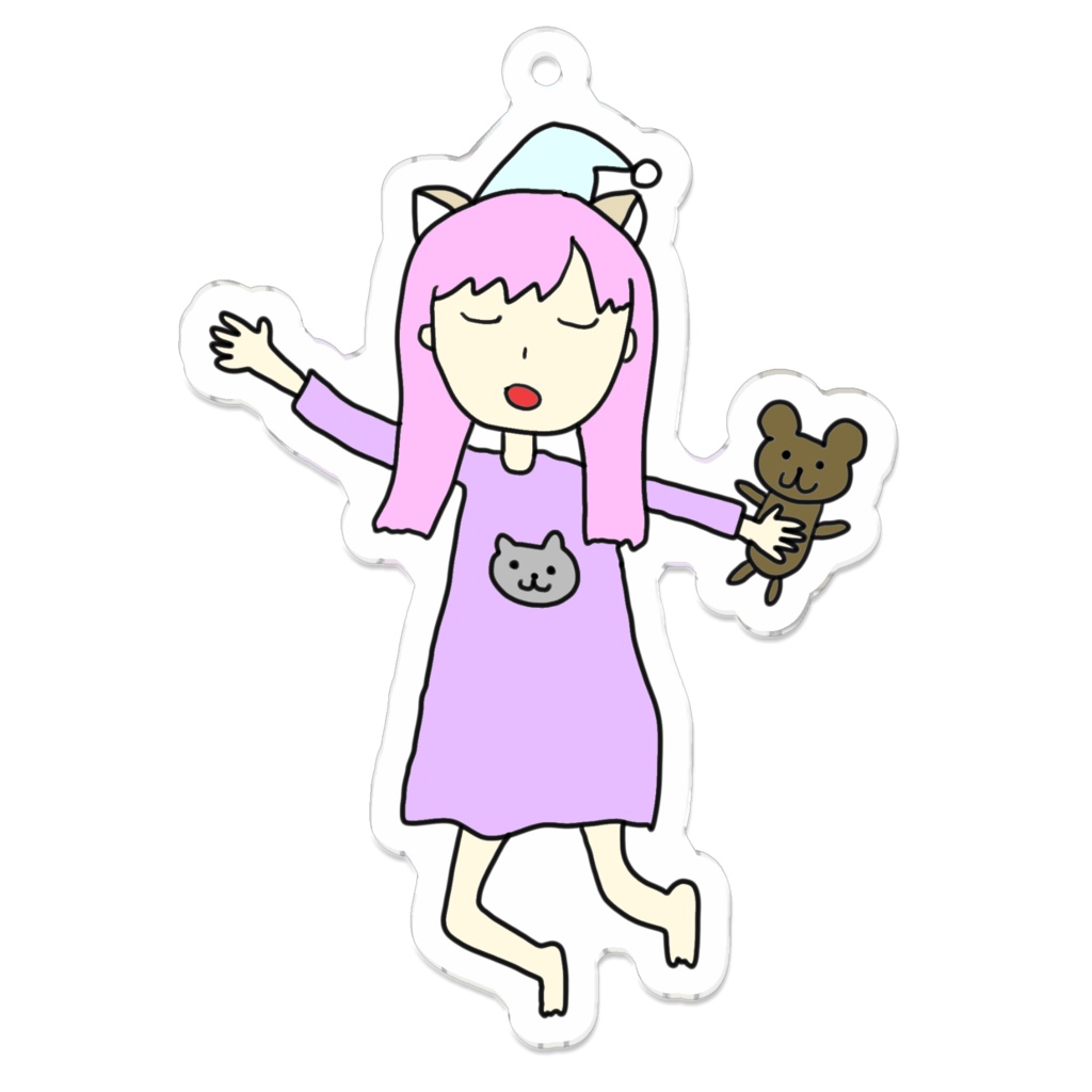 ちゅん画伯☆すやすやキーホルダー