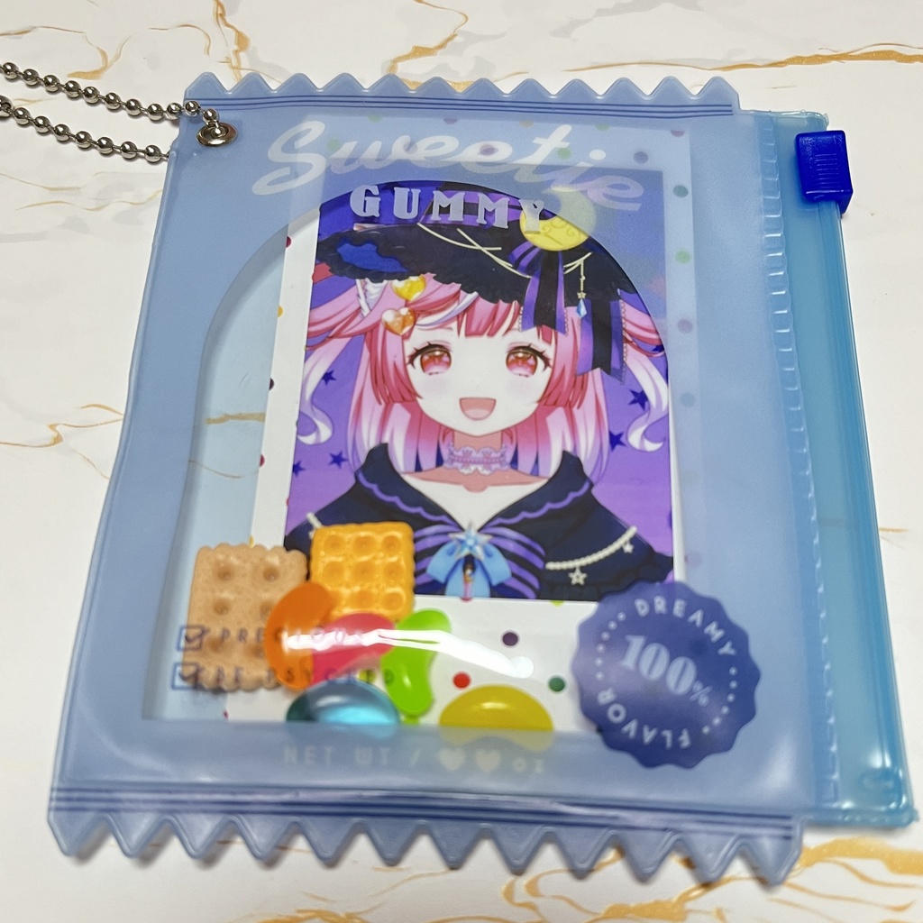 ハロウィンチェキ！お菓子なキーホルダー（水色）