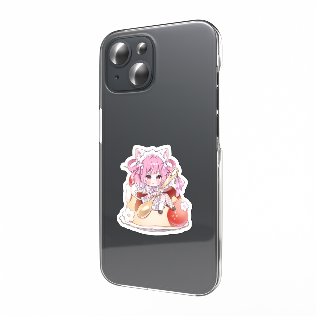 【海外発送OK】5周年！プリン♥スマホステッカー