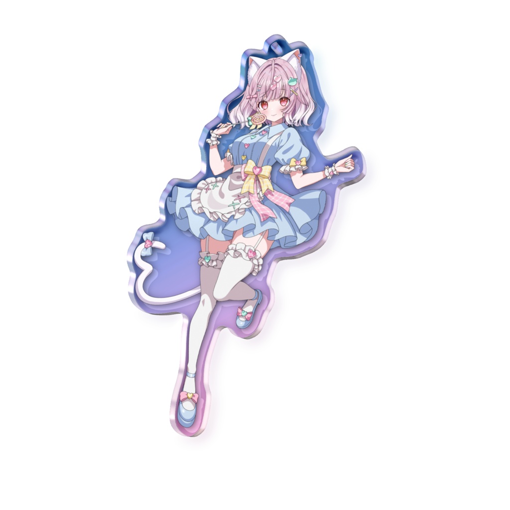 【2025誕生日】ちゅんちゅんオーロラアクリルキーホルダー【10㎝】