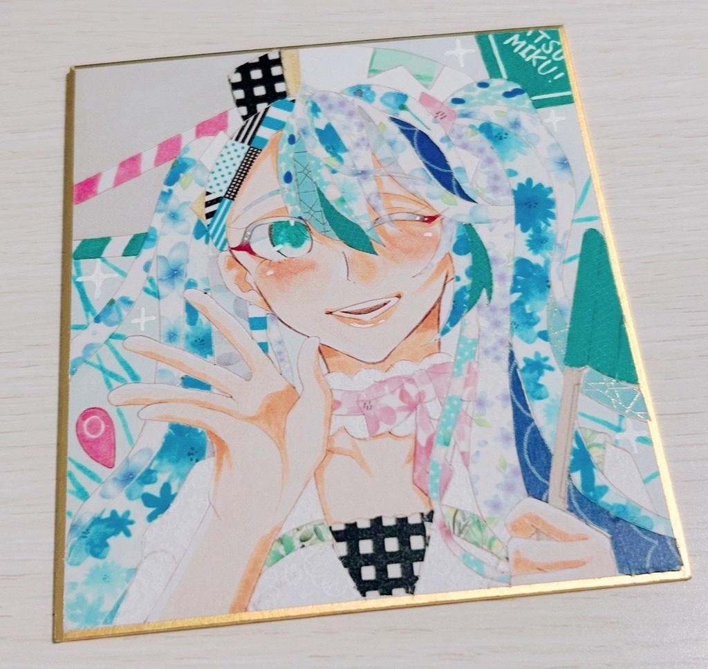 初音ミク マステイラスト 色紙原画