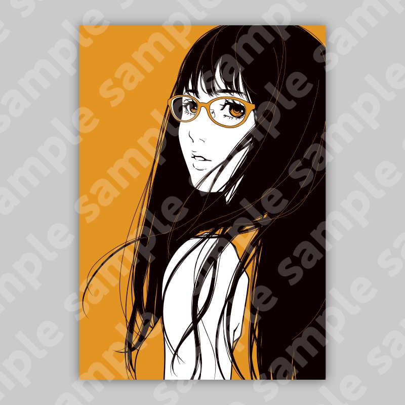 アクリルプレート02「ただ振り返って」