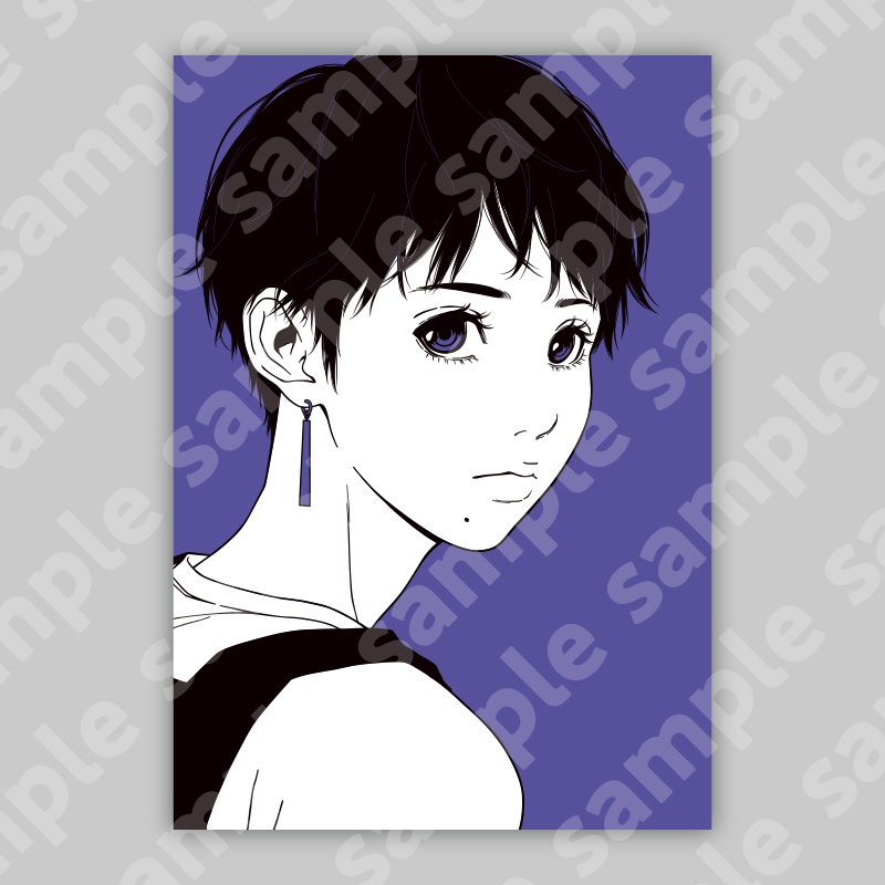 アクリルプレート16「背中越しの一雫」