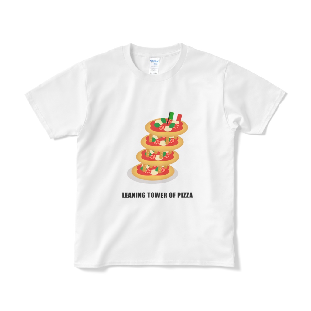 ピザの斜塔Tシャツ(白)
