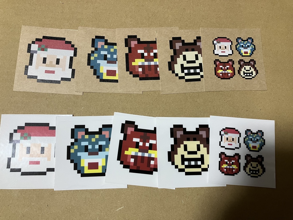 お面シールセット