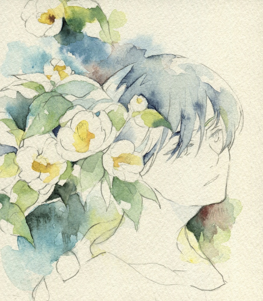 水彩ミニ色紙(春の花5種)