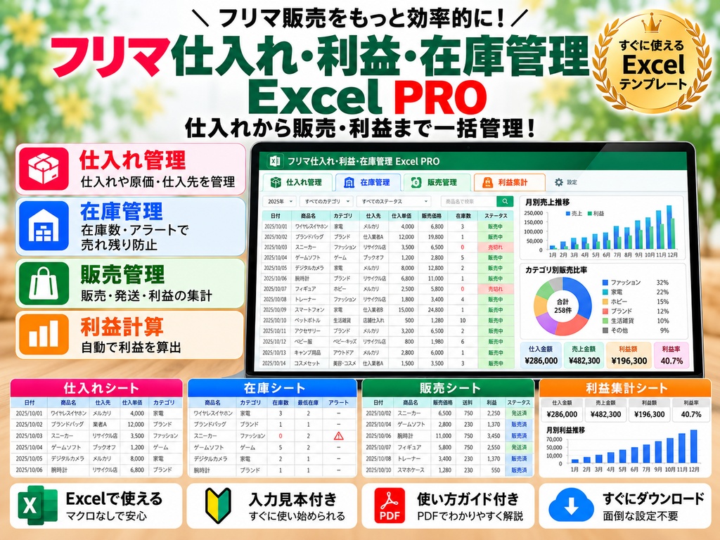 フリマ仕入れ・利益・在庫管理_PRO