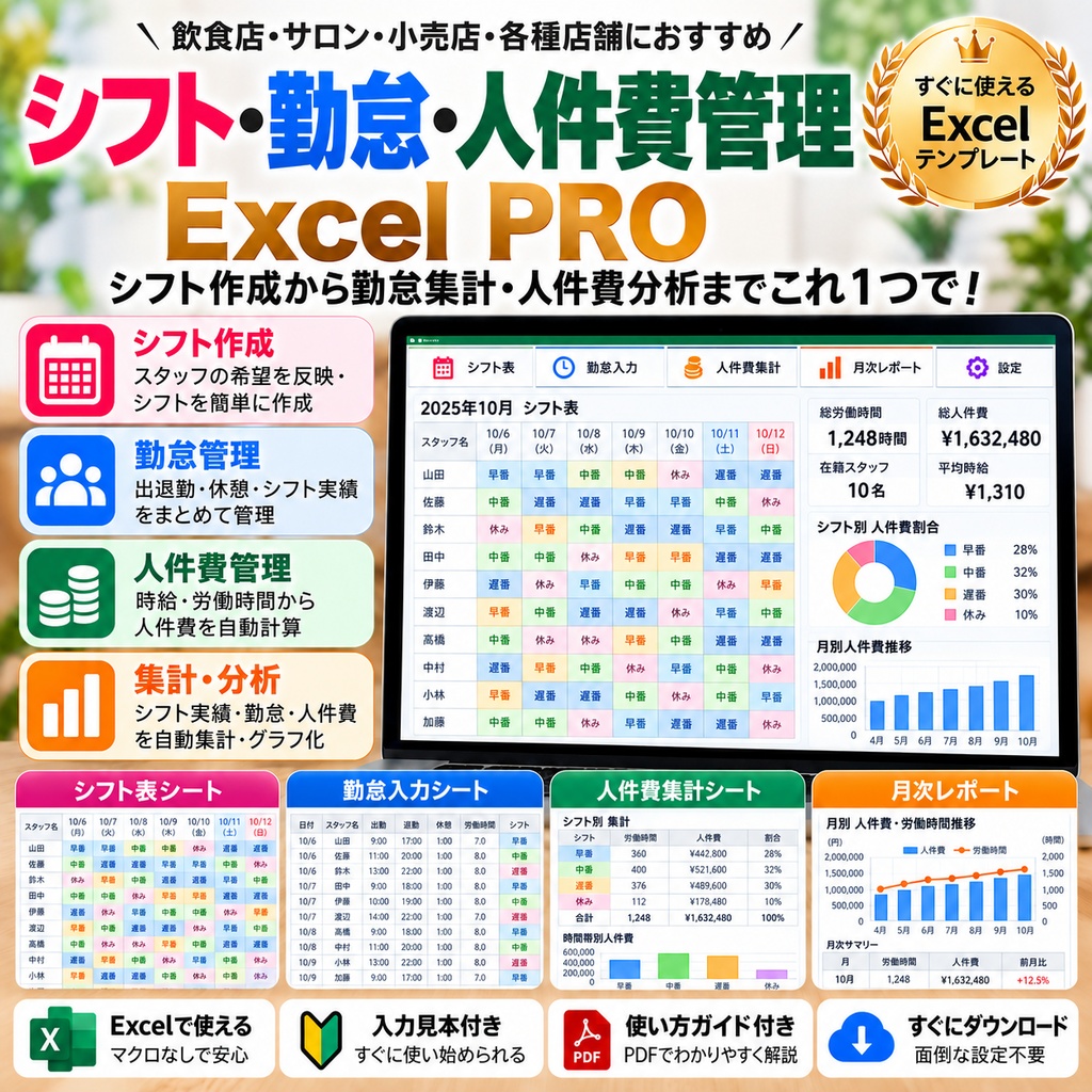 シフト・勤怠・人件費管理_PRO