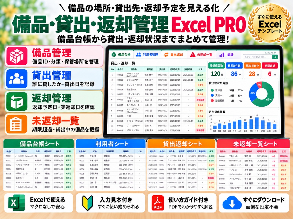 備品・貸出・返却管理_PRO