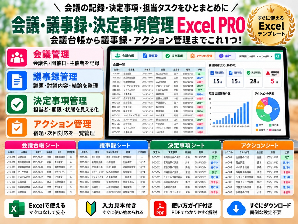 会議・議事録・決定事項管理_PRO