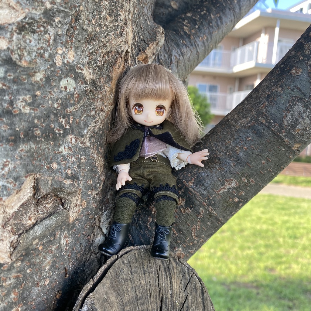 【オビツ11・ねんどーる】ミリタリーハーフパンツセット