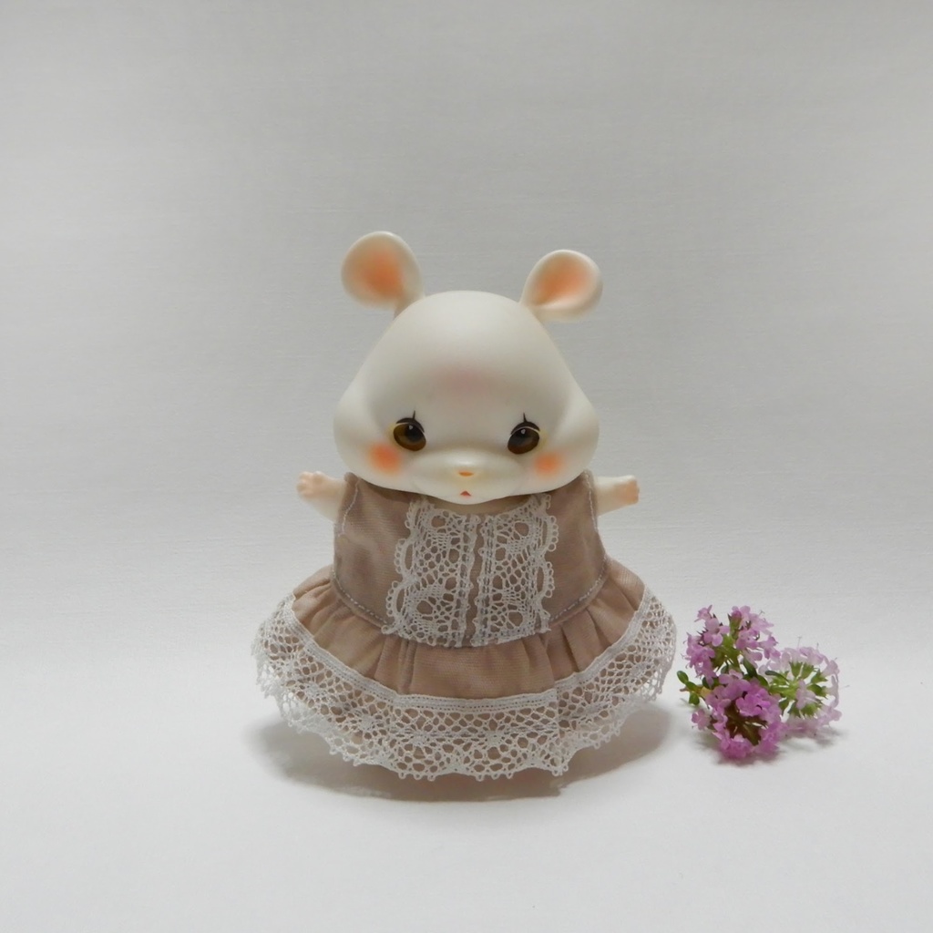【COCORIANG  Chico】桜鼠ワンピとオレンジバッグセット　