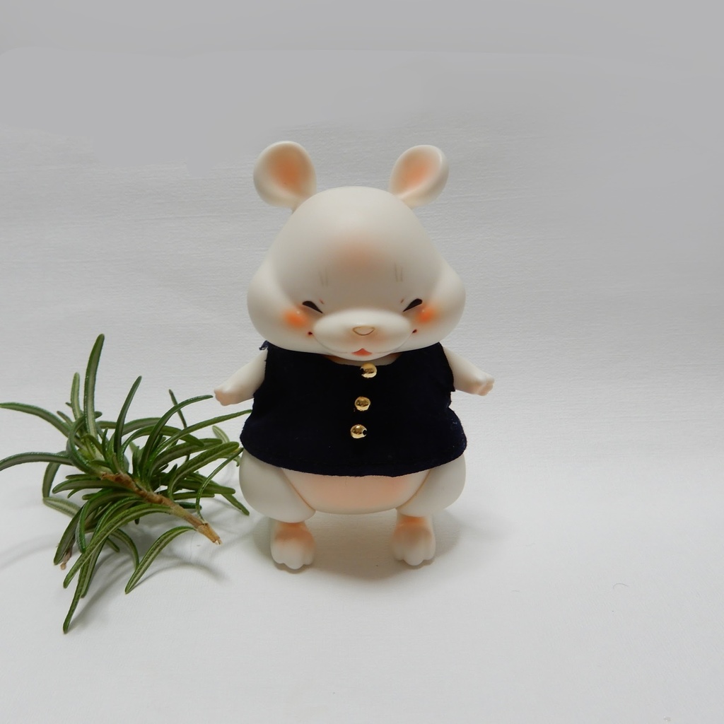 cocoriang Chico用付け襟シャツ紺&ミントとパンツのセット