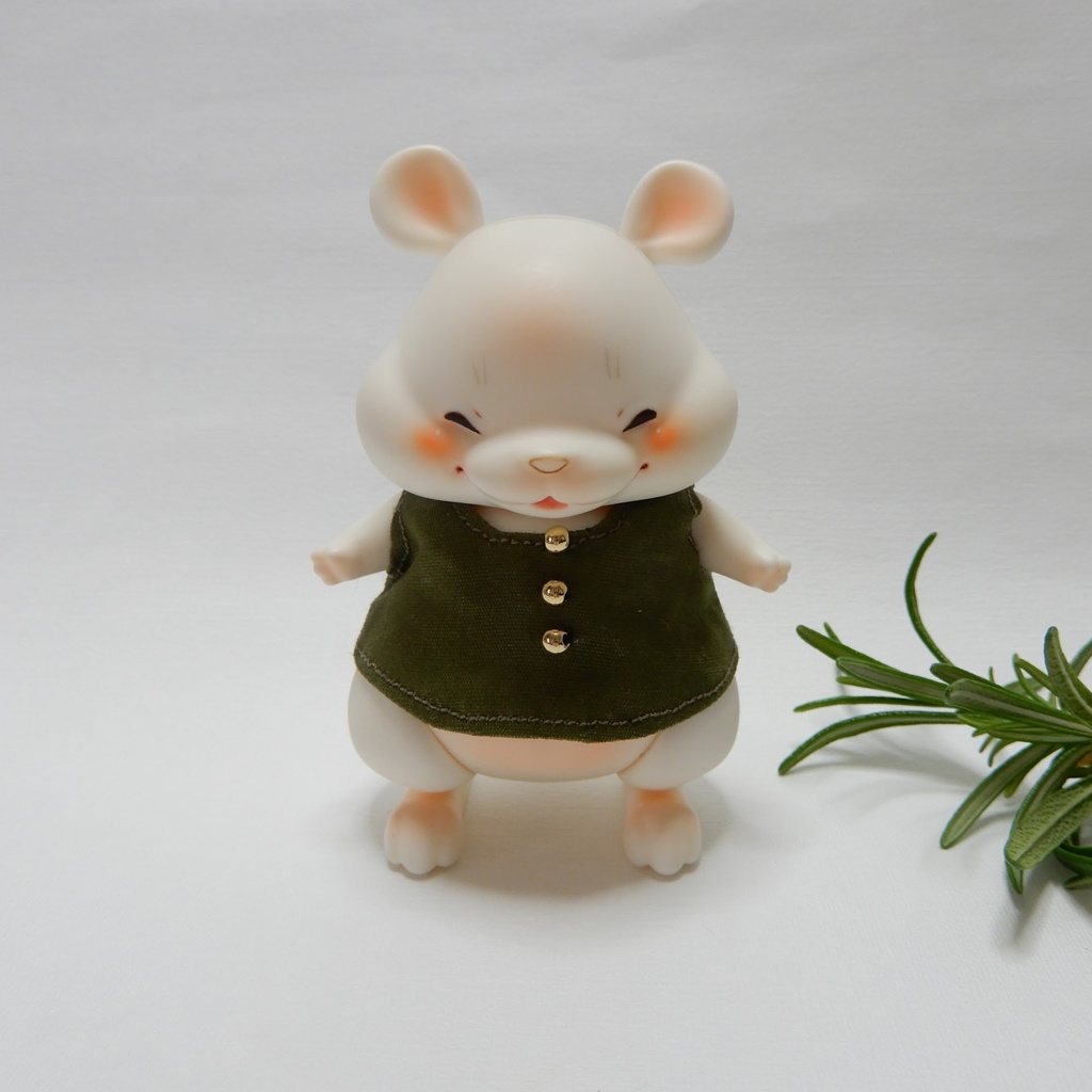 cocoriang Chico用付け襟シャツカーキ✖️黄緑とパンツセット