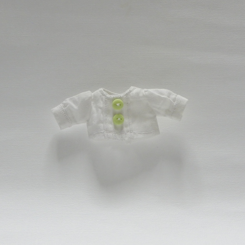 COCORIANG  Poiちゃん用ピンタックシャツ　メロン色ボタン