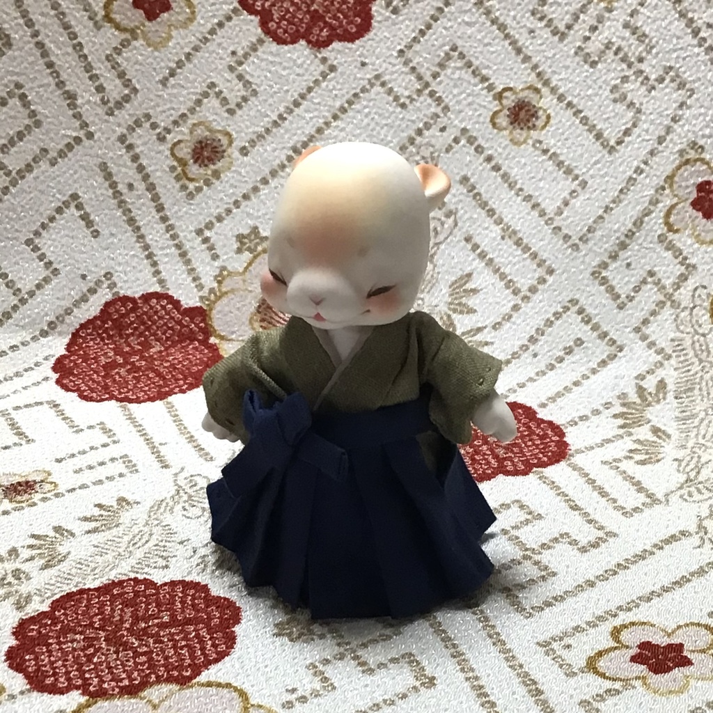 【cocoriang pet】袴セット 抹茶と紺