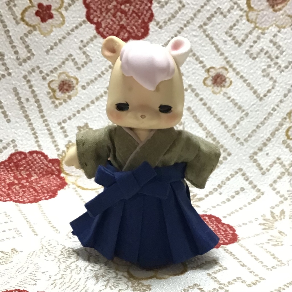 【cocoriang pet】袴セット 抹茶と紺