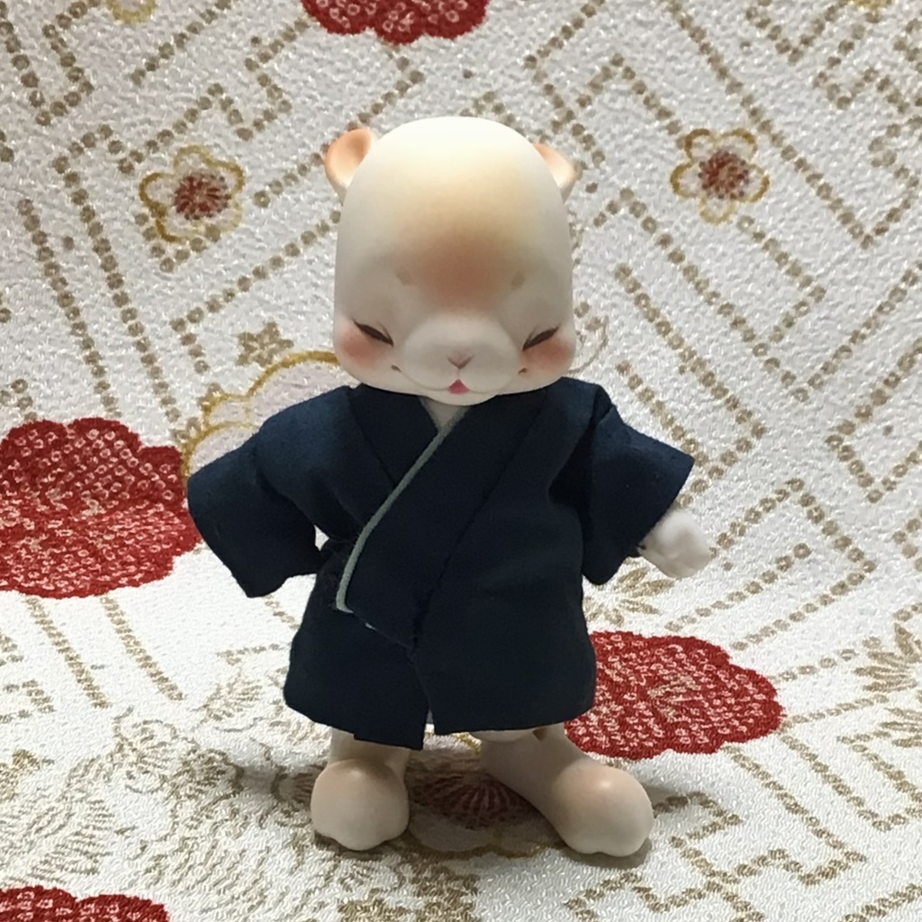 【cocoriang pet】袴セット 藍と薄鼠
