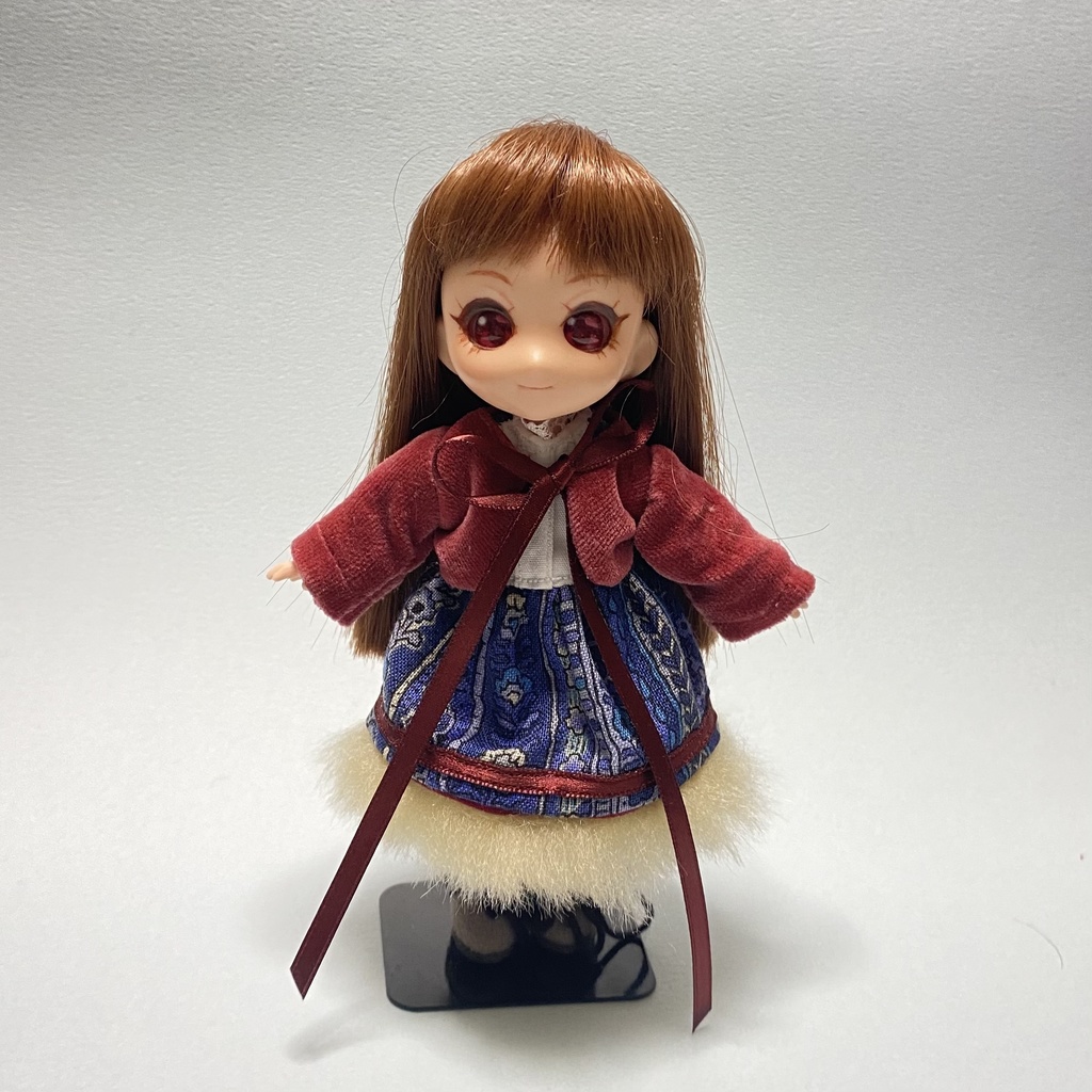 【オビツ11】ボレロ付きワンピース（花柄ストライプ）