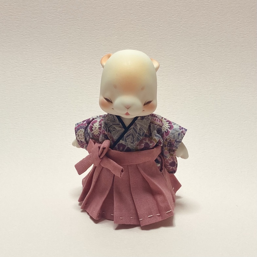 【COCORIANG】袴セット 灰紫×桃色