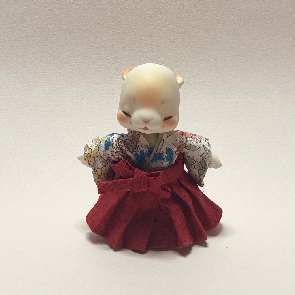 【COCORIANG】袴セット 白地花×赤紅