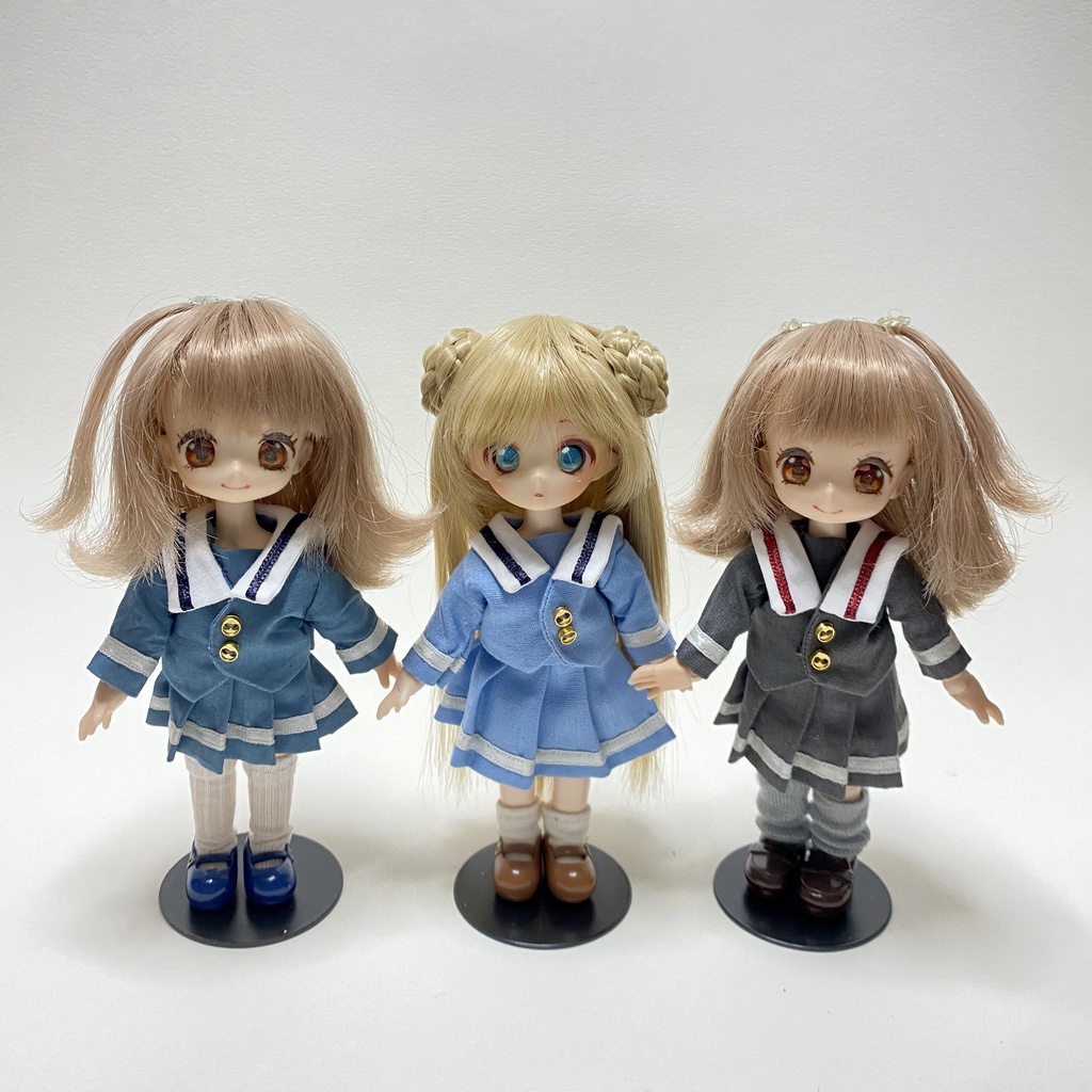 【オビツ11・ねんどーる】変わりセーラー襟セットアップ