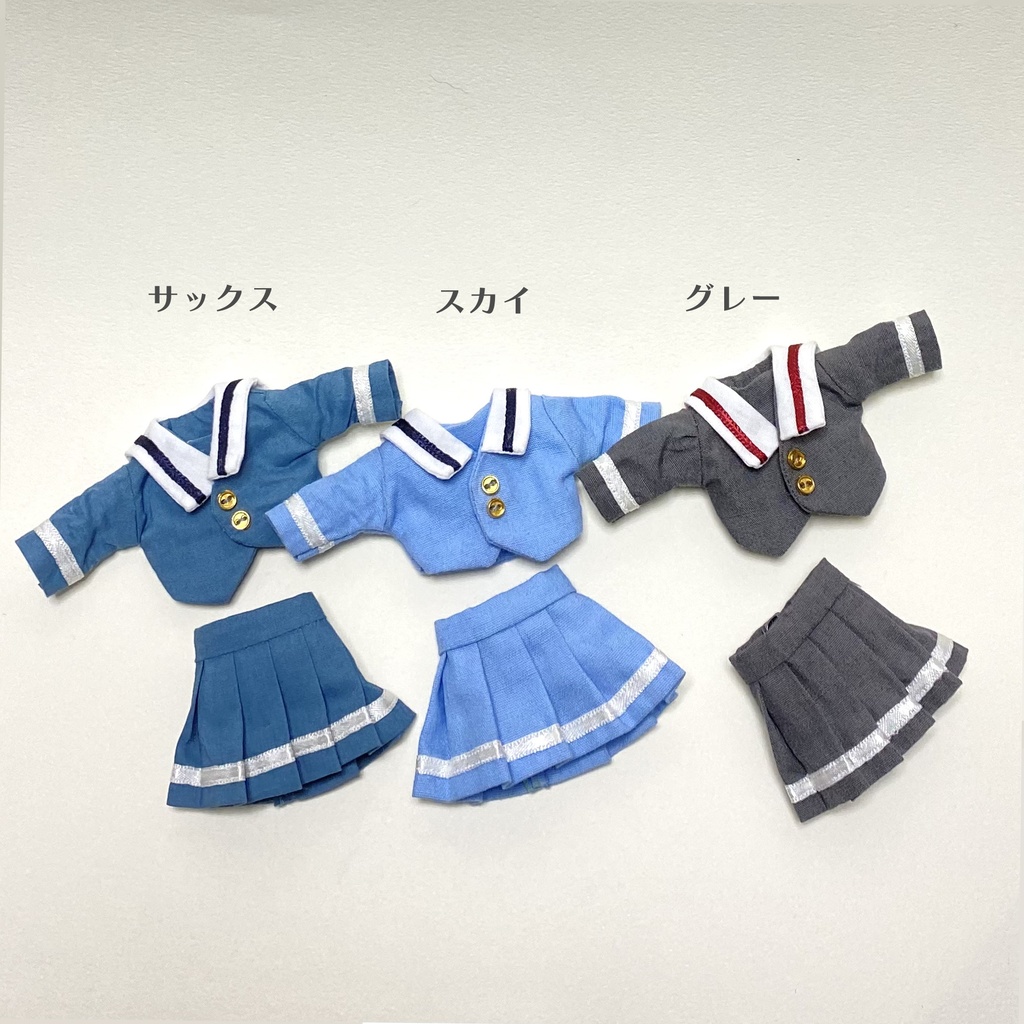 【オビツ11・ねんどーる】変わりセーラー襟セットアップ