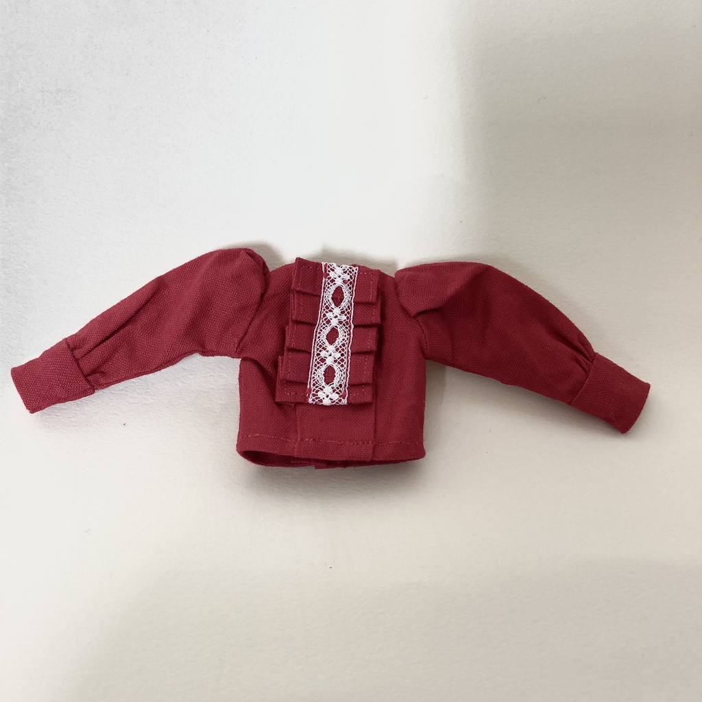 【Harmoniaシリーズ用】ひだ飾り付きブラウス