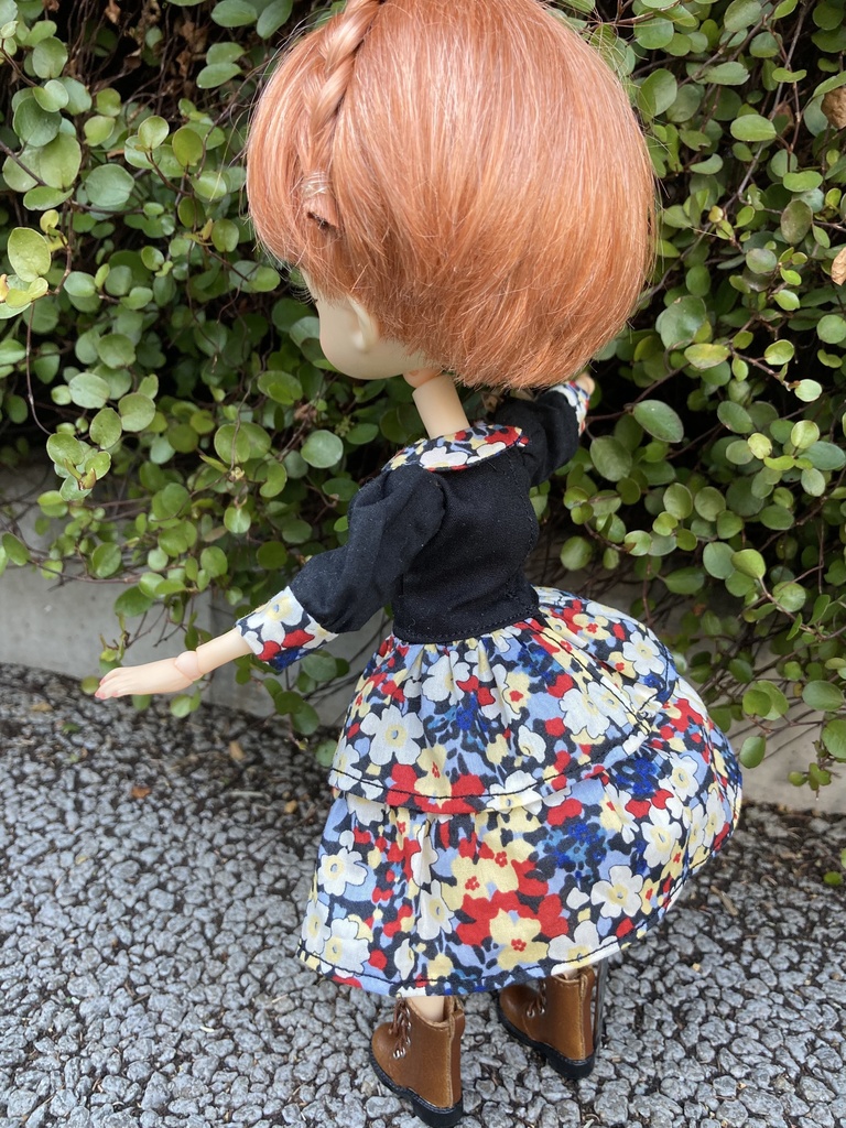 【Harmoniaシリーズ用】リバティプリントの2段スカートワンピース