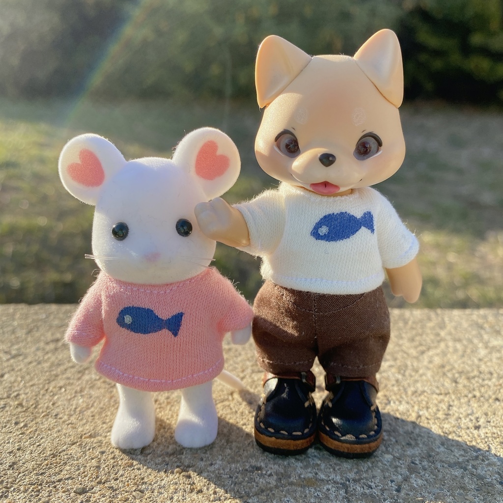 【CAPSULE DOLL用】お魚Tシャツ