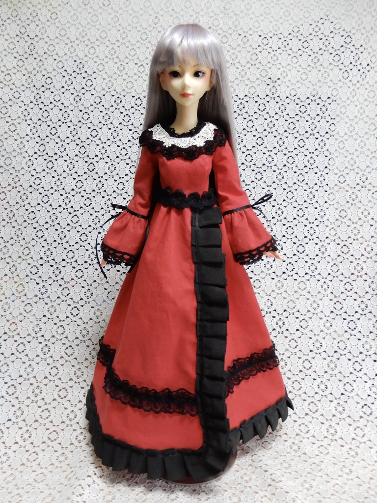 【ユノア用】ラップスカートロングドレス赤