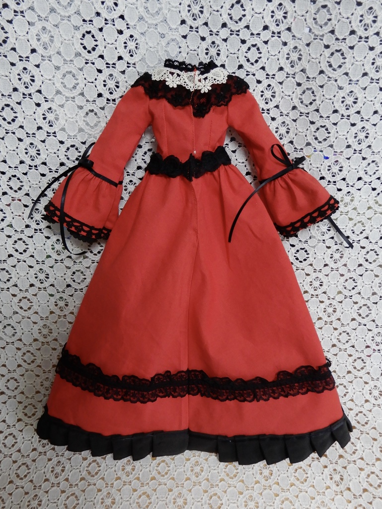 【ユノア用】ラップスカートロングドレス赤