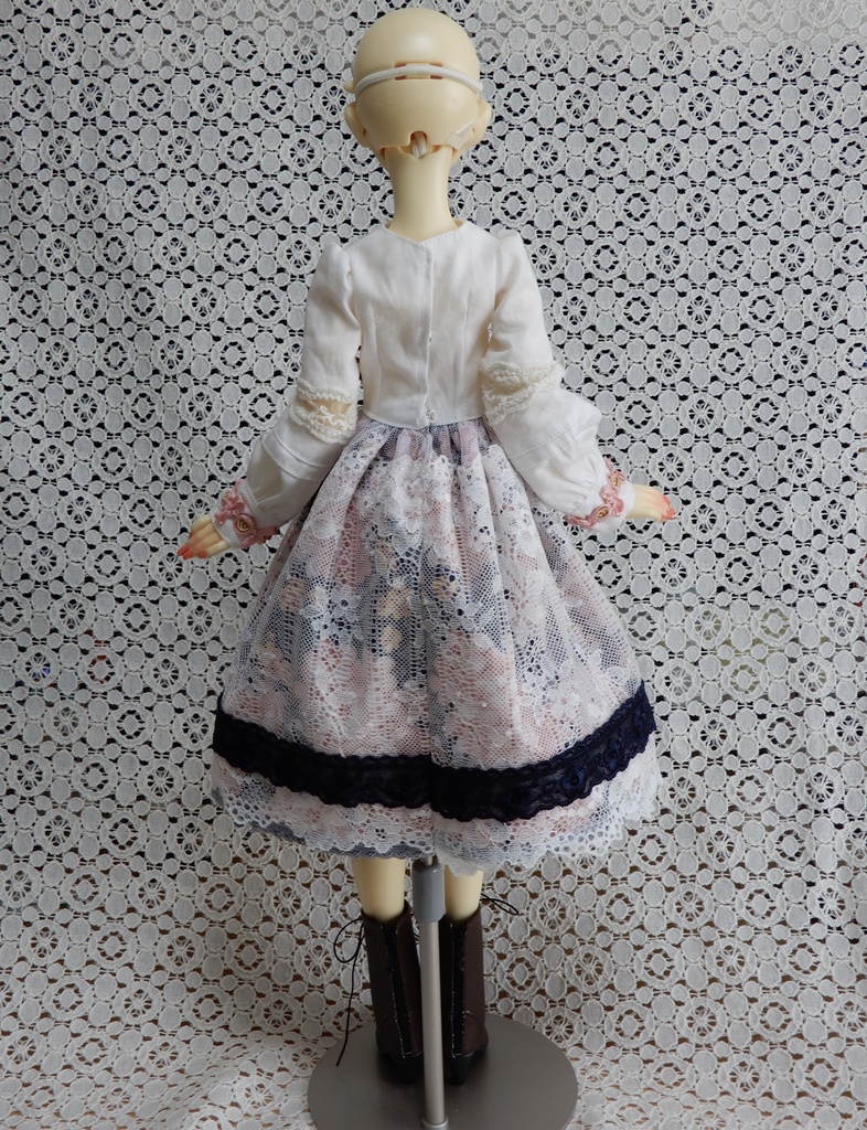 【ユノア用】リバティ×チュールの白ワンピース