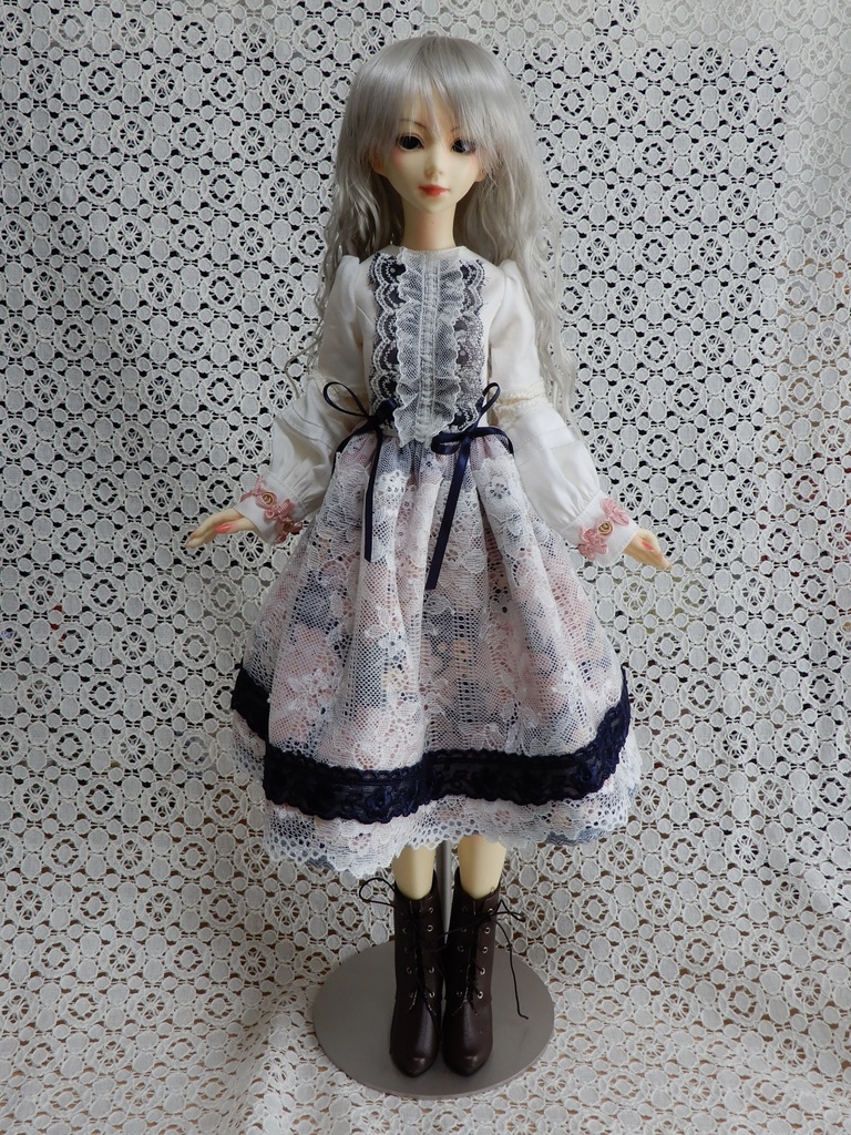 【ユノア用】リバティ×チュールの白ワンピース