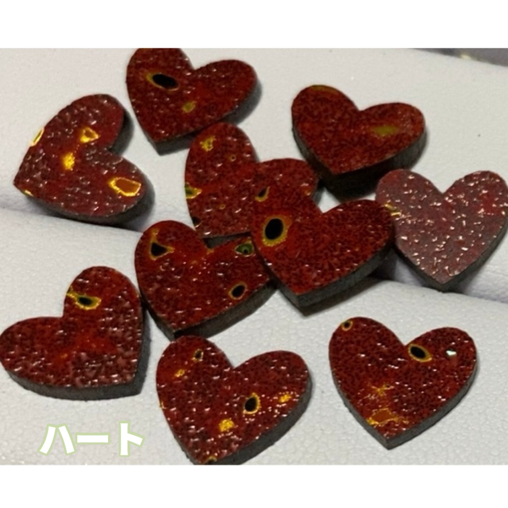 津軽塗アクセサリー用パーツ 紋紗塗 赤