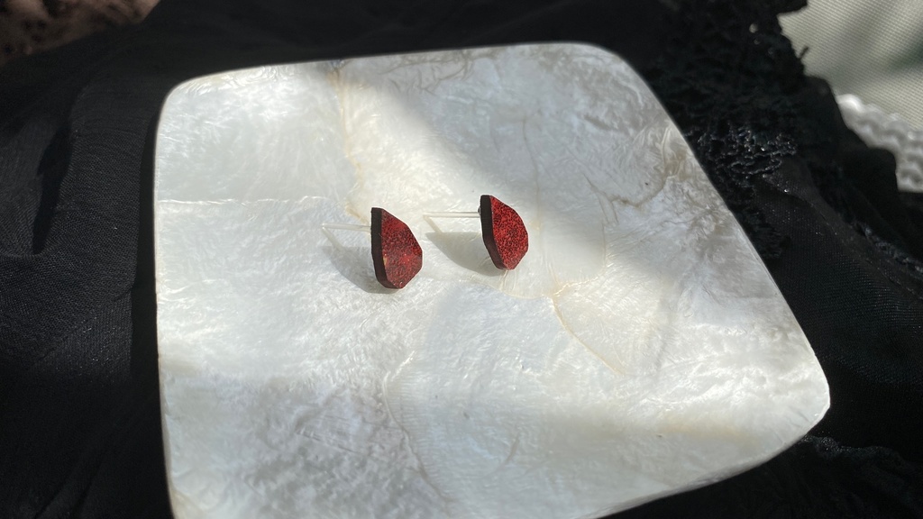 津軽塗　blood ピアス