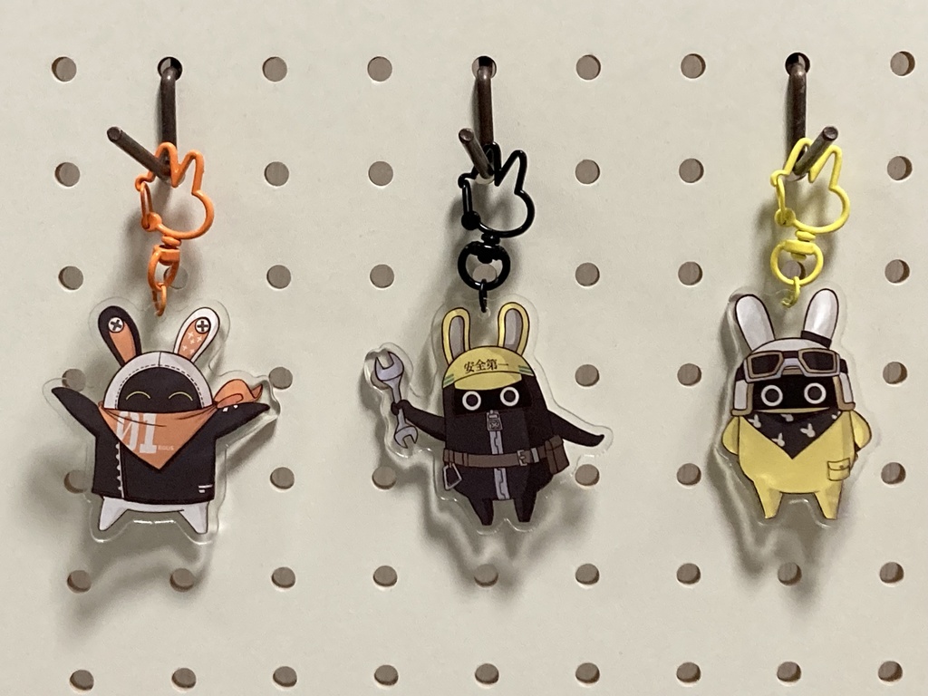 ゼンレスゾーンゼロ ボンプアクリルキーホルダー イアス・ガブット・ハヤスギ・アボカド・ゴアンゼン